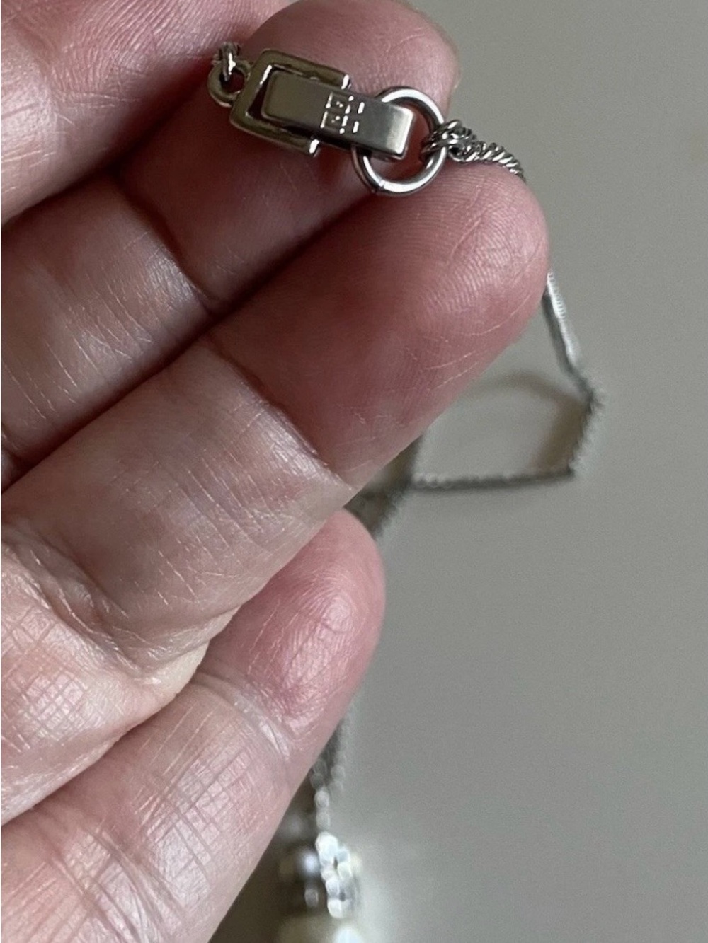 Givenchy Silver-Tone Pearl and Crystal Pendant Necklace - Picture 3 of 10